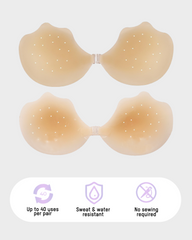 Sostén Invisible Autoadhesivo de Silicona Transpirable (Paquete de 2)