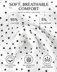 5-Pack Women's Polka Dot Briefs with Decorative Bows