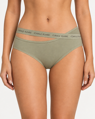 5-Pack Asymmetric Waistband Cutout Bikini Panties – Mixed Colors