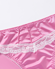Plus Size Satin Lace Princess Vibe Panties 3-Pack
