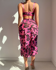 Sexy Printed Mesh Lingerie Set