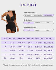 Traje de baño de una pieza con control de abdomen y panel de malla en V