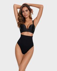 Seamless High-Waisted Shaper Thong Panty（2pcs ）