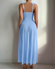 Sexy Printed Split Hem Maxi Nightdress