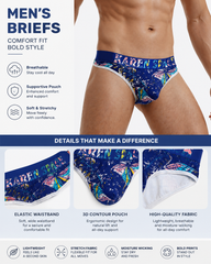 3-Pack Men's Breathable Printed Ice Silk Mesh Thongs