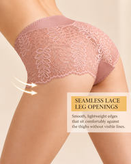 5-Pack Plus Size High Waist Ice Silk Lace Boyshorts