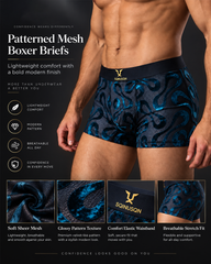 3-Pack Snake Pattern Stretch Boxer Briefs