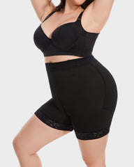 Shorts de cintura alta esculpidos con costillas