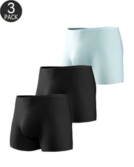 3-Pack Mixed Colors Seamless Stretch Boxer Briefs