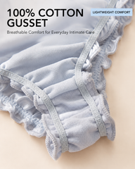 5-Pack Silky Satin-Look Ruffle Thongs