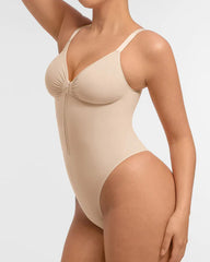 Women's Solid Color Tummy Tuck Seamless Zipper Body Shaper