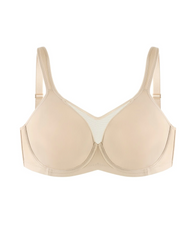 Women's Smooth Unlined Mesh Plus Size Underwire Bra