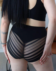 Women's Daily High Elastic Seamless Tummy Lifting Buttocks Mesh Breathable Underwear