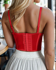Sexy Herringbone Mesh Contrast Color Bustier Top