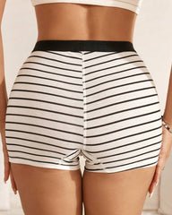Women's 5-Pack Striped Colorblock Print Button Detail Boxer Briefs