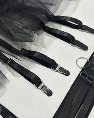 Sexy Lace See-Through Mesh Tulle Skirt Six-Piece Set