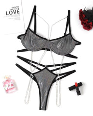 Sexy Rhinestones Chain Fun Lingerie Set