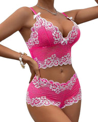 Sexy Lace Colorblock Underwear Set