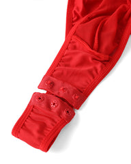 Sexy Lace-up Contrast Color Body-shaping One-piece Pajamas