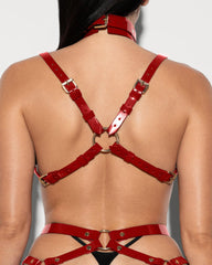 Sexy Patent Leather Bondage Suit