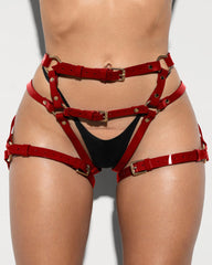 Sexy Patent Leather Bondage Suit