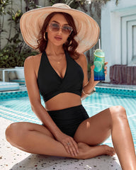 🔥NEW🔥Tummy Control Bathing Suits Modest High Waisted Bikini Sets