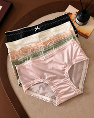 5-Pack Satin-Look Gathered Panties