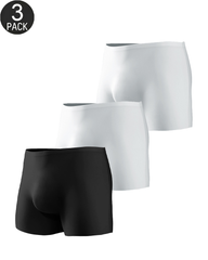 3-Pack Mixed Colors Seamless Stretch Boxer Briefs