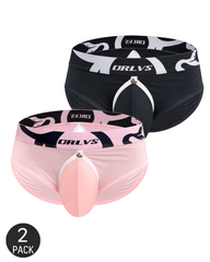 2-Pack Men's Contoured Pouch Low-Rise Briefs