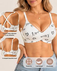 Seamless Printed Jelly Wireless Push Up Bra