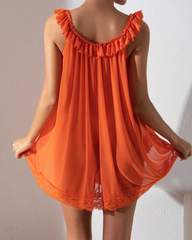 Sexy Lace Off-Shoulder Strappy Chemise