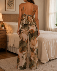 Comfortable Floral Print Camisole Pajama Set