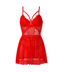 Sexy Lace Chain Garter Belt Nightgowns Set