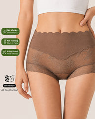 5-Pack Sexy High Waist Seamless Breathable Lace Briefs