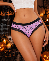3-Pack Sexy Halloween Print Lace Panties
