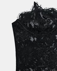 Lace Patchwork Slim Fit Backless Tube Top Camisole Vest