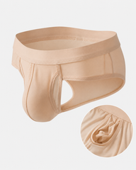 Multi-Pack Men's Ice Silk Breathable Side Open No-Removal Briefs