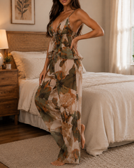 Comfortable Floral Print Camisole Pajama Set