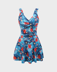 Vestido de baño de una pieza con estampado floral