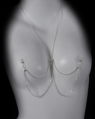 Sexy Rhinestone Metal Chain Nipple Clamps Body Chain