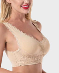 Sostén de encaje push up con comodidad transpirable