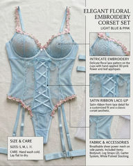 Sexy Sheer Lace Bow Lingerie Bodysuit Set