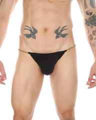 Sexy Men's Thong with Metal Chain Detailing