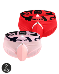 2-Pack Men's Contoured Pouch Low-Rise Briefs