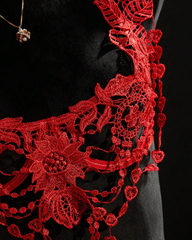 Sexy Lace Fringe Cutout Lingerie Set