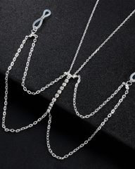 Sexy Rhinestone Metal Chain Nipple Clamps Body Chain