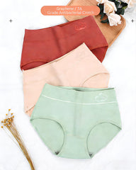 Women's Pure Cotton Stretch Mid-waist Soft Panties