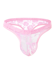3-Pack Mixed Colors Sheer Floral Lace Low-Rise Briefs