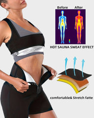 Pantalones Cortos Sauna de Compresión y Control de Abdomen