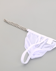 Sexy Men's Thong with Metal Chain Detailing